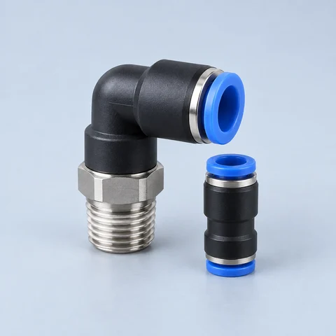 Category illustration of pneumatic elbow and straight fittings