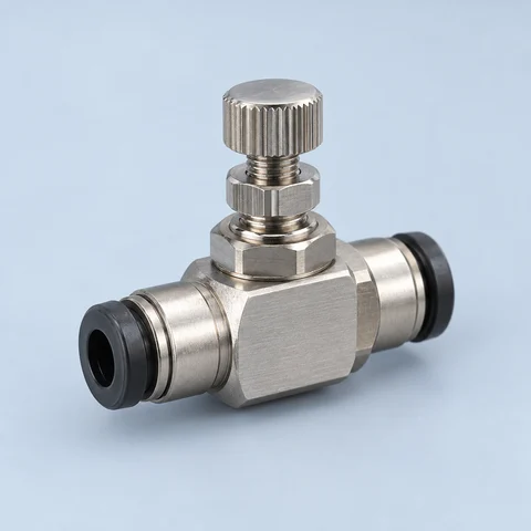 Category illustration of an adjustable pneumatic flow-control fitting