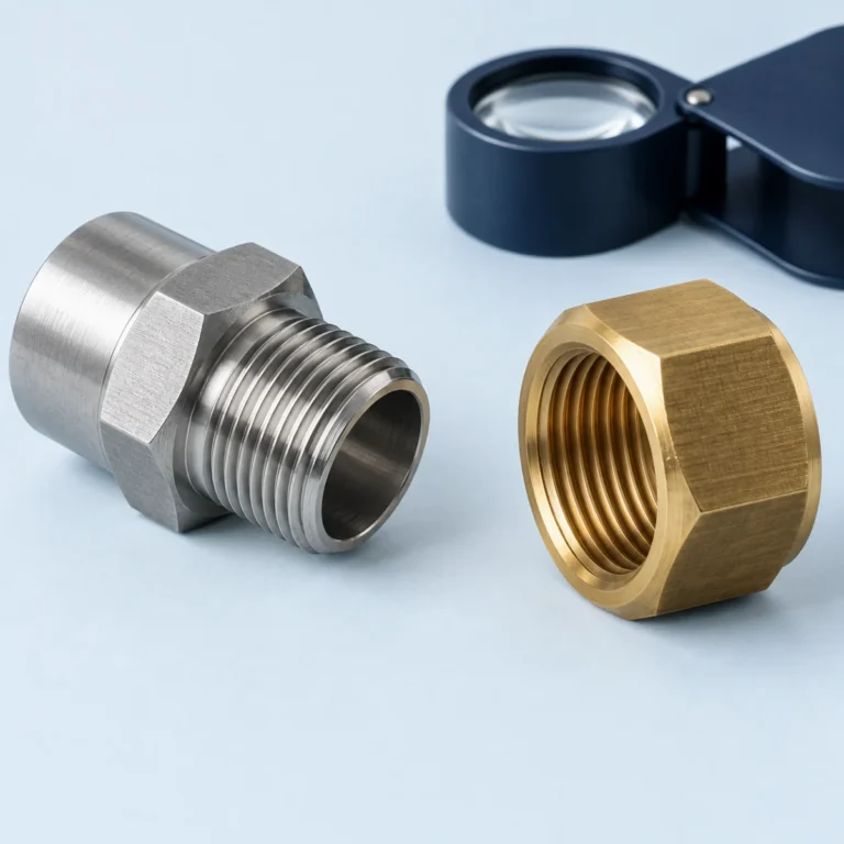 Illustration of separate male and female threaded connectors for connection identification
